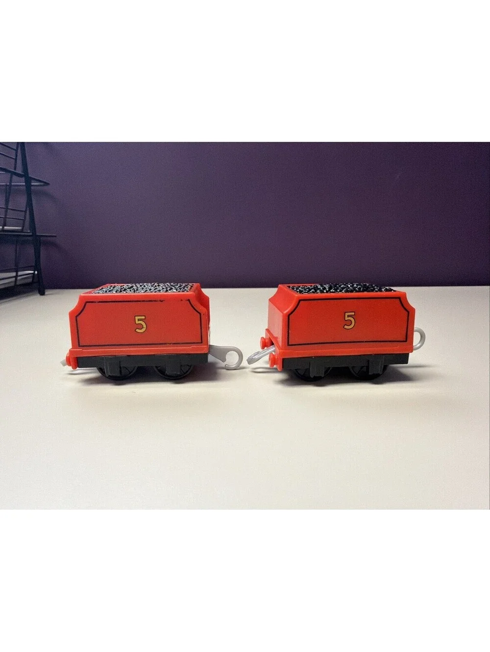 2014 Mattel Gullane Red James Thomas Ltd Talking Motorized Train with Tender #5